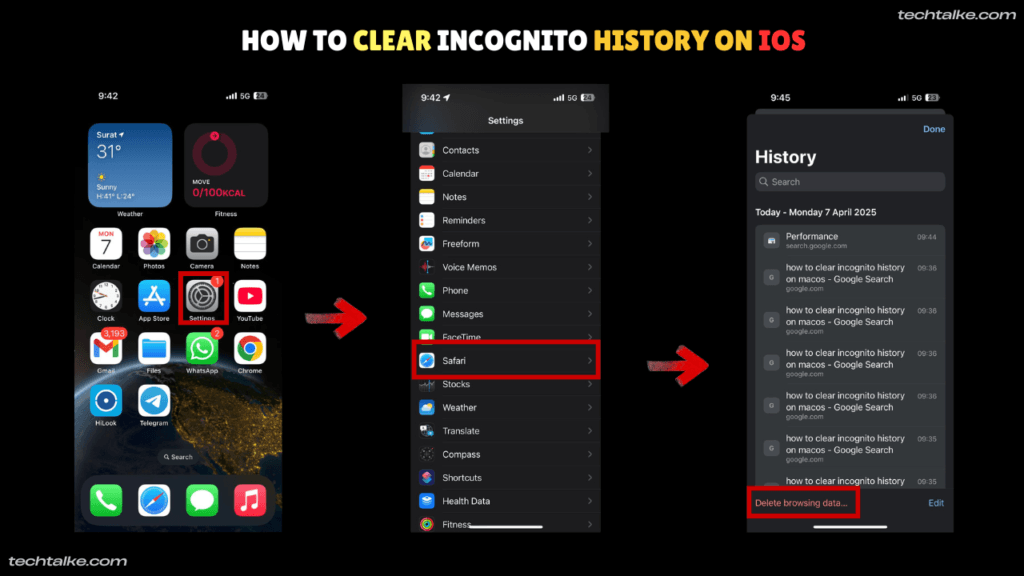 How to Clear Incognito History on iOS